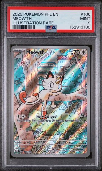 Actual Meowth graded card
